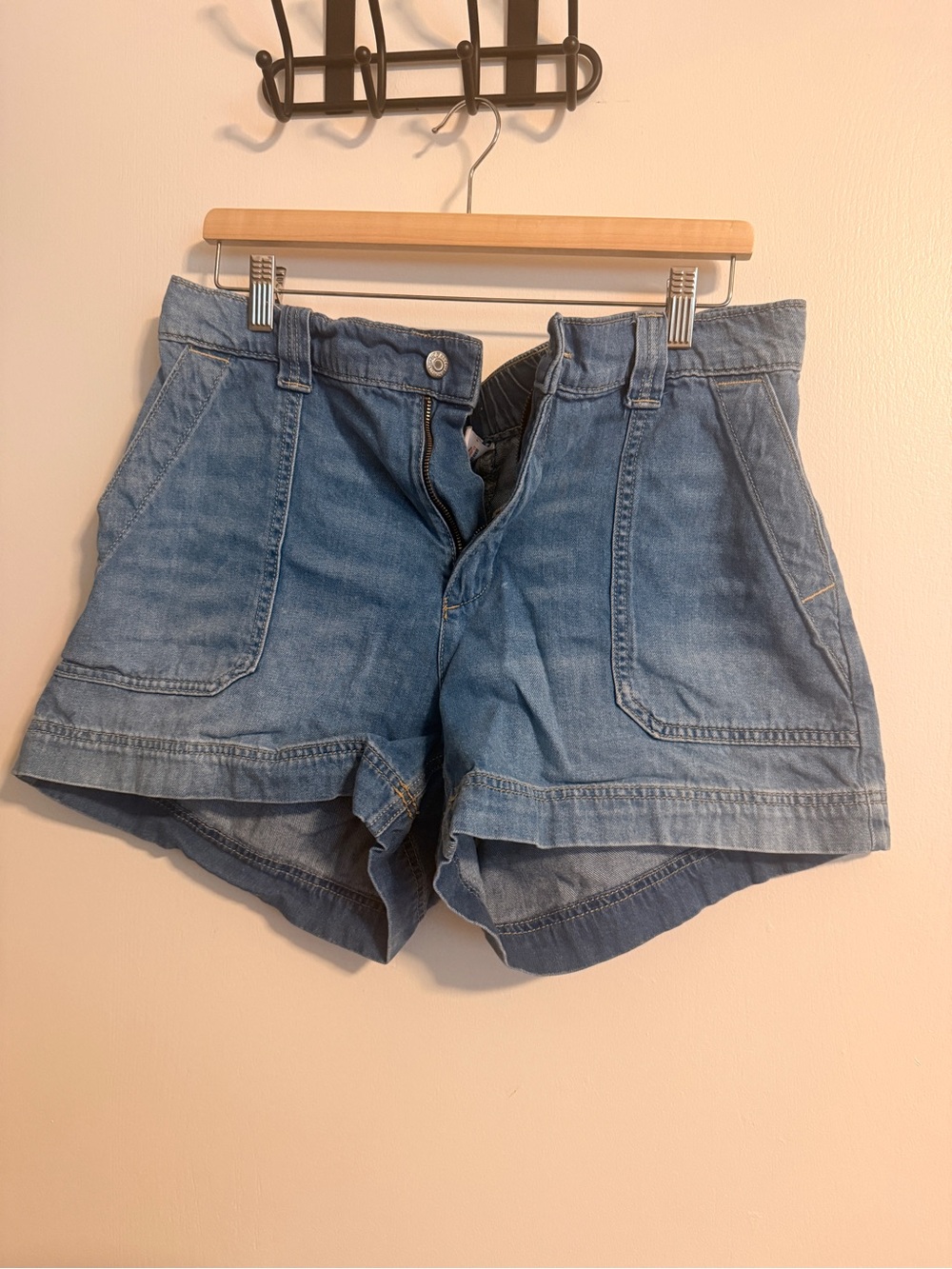 Old Navy Light Blue Denim Utility Shorts